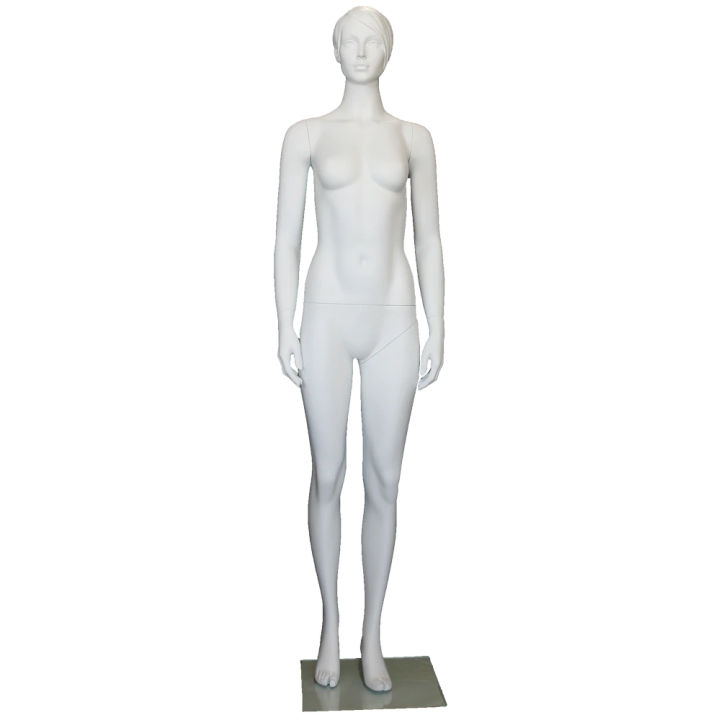 Standing upright Female Mannequin with Featured Face-SFW39-WT