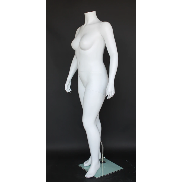PLUS-1 Matte White Plus size Headless Female Mannequin