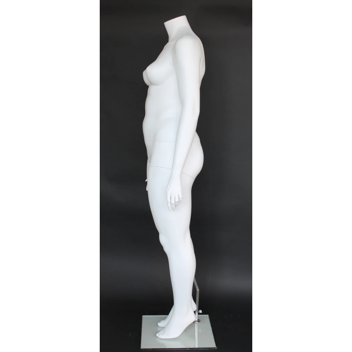 PLUS -5 Matte White Headless Plus size Female Mannequin