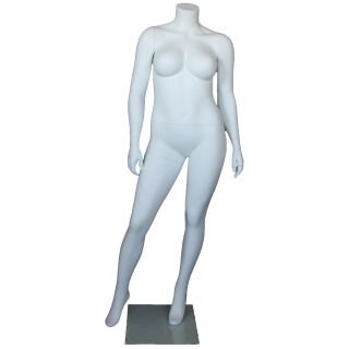 PLUS-7 Headless Matte White Plus size Female Mannequin