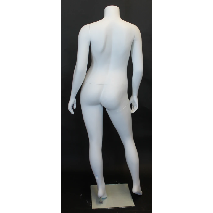 PLUS-7 Headless Matte White Plus size Female Mannequin