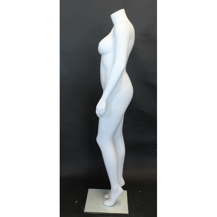 PLUS-8 Headless Matte White Plus size Female Mannequin