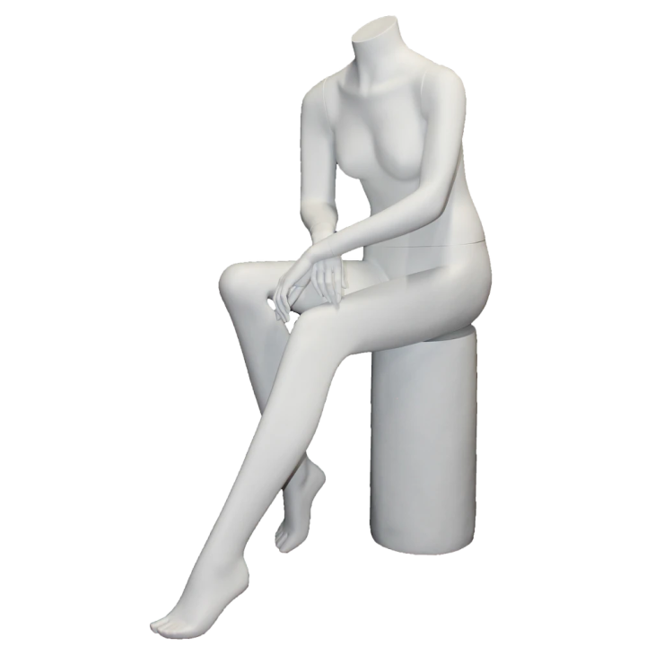 STW042-WT Headless Full Body  Sitting Female Mannequin