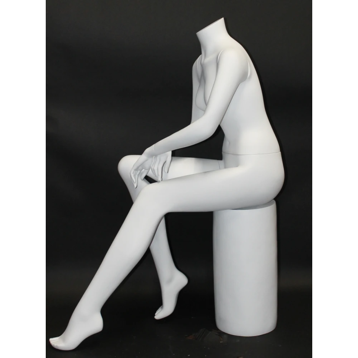 STW042-WT Headless Full Body  Sitting Female Mannequin