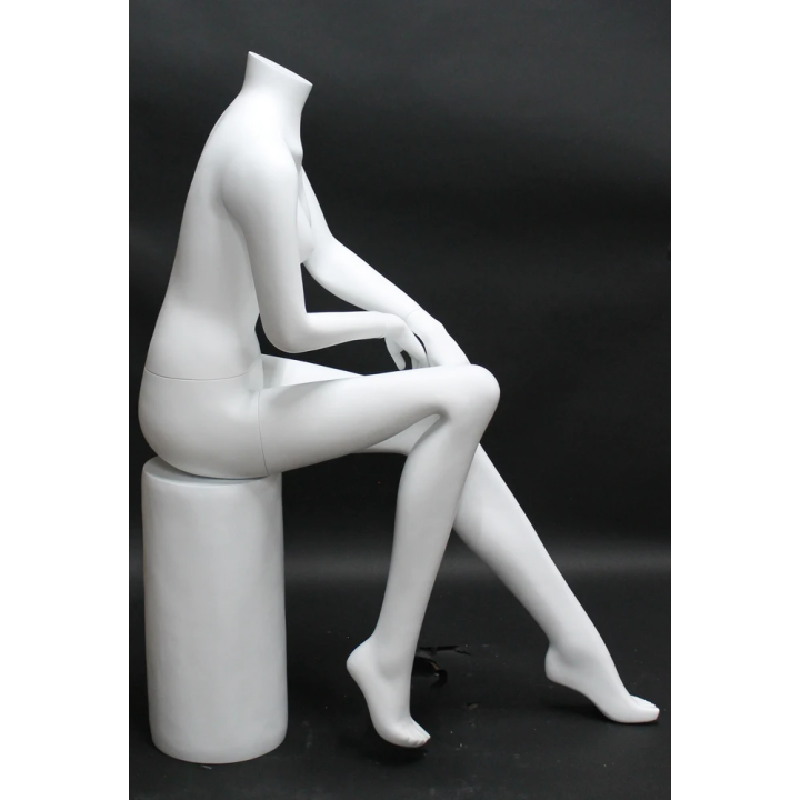 STW042-WT Headless Full Body  Sitting Female Mannequin
