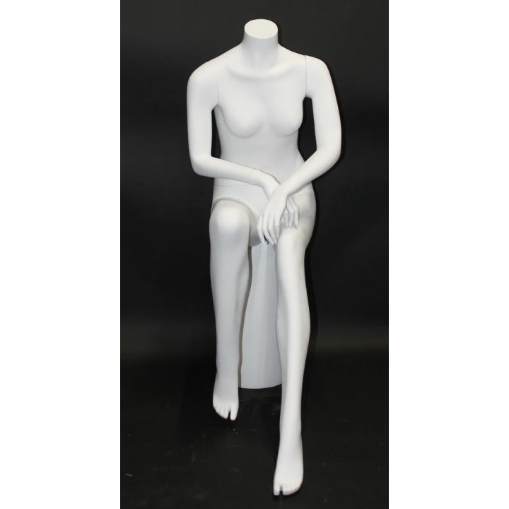 STW042-WT Headless Full Body  Sitting Female Mannequin