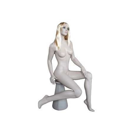 Egg Head Matte White Plus size Female Mannequin- PLUS-55