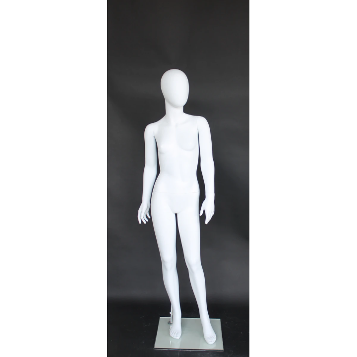 CF13E-WT - Matte White Egg Head 13 Years Teenage Girl Mannequin