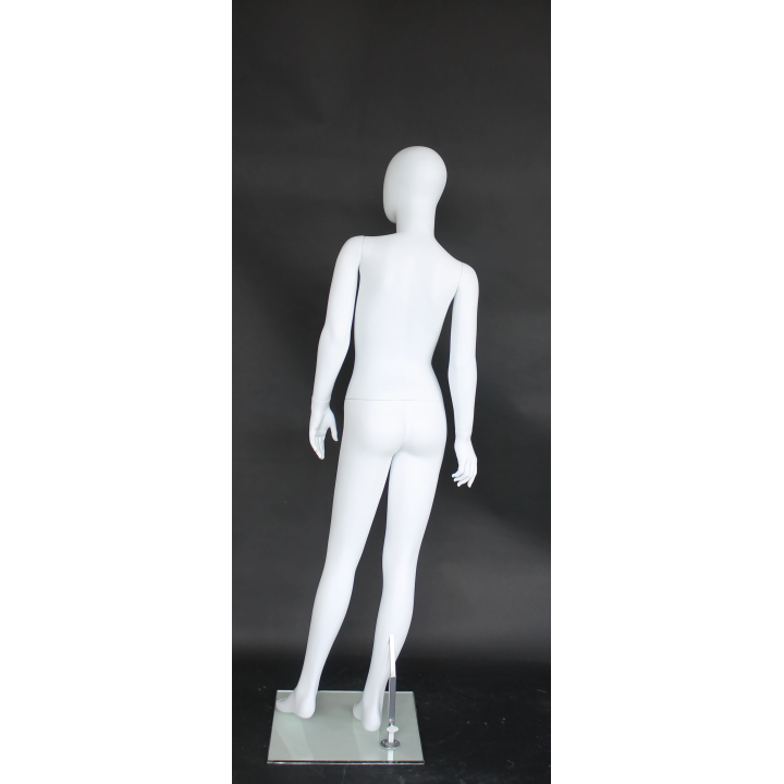 CF13E-WT - Matte White Egg Head 13 Years Teenage Girl Mannequin