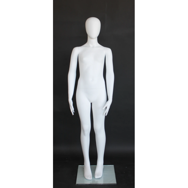 CB16E-WT - 5 ft Matte White Egg Head full body Teenage Mannequin