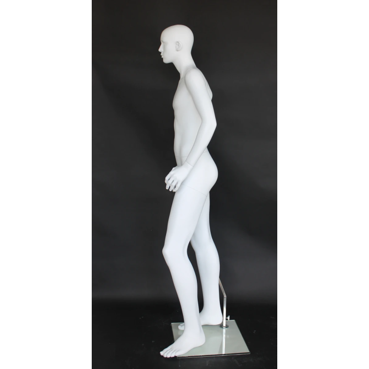 CB19-WT - 5 ft 7 in Featured Face Small Size Male Mannequin Matte White