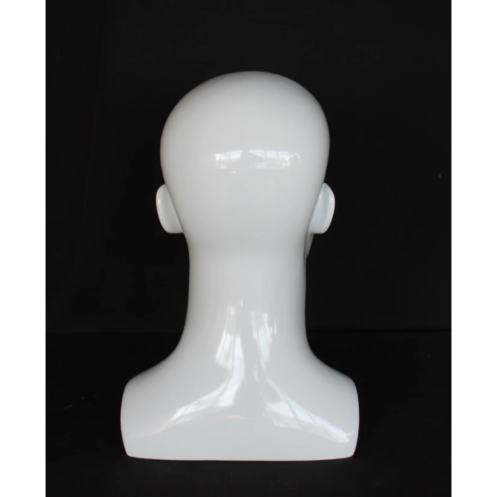 MH8-GW - 14 in H Glossy White Abstract Face Male Head Mannequin