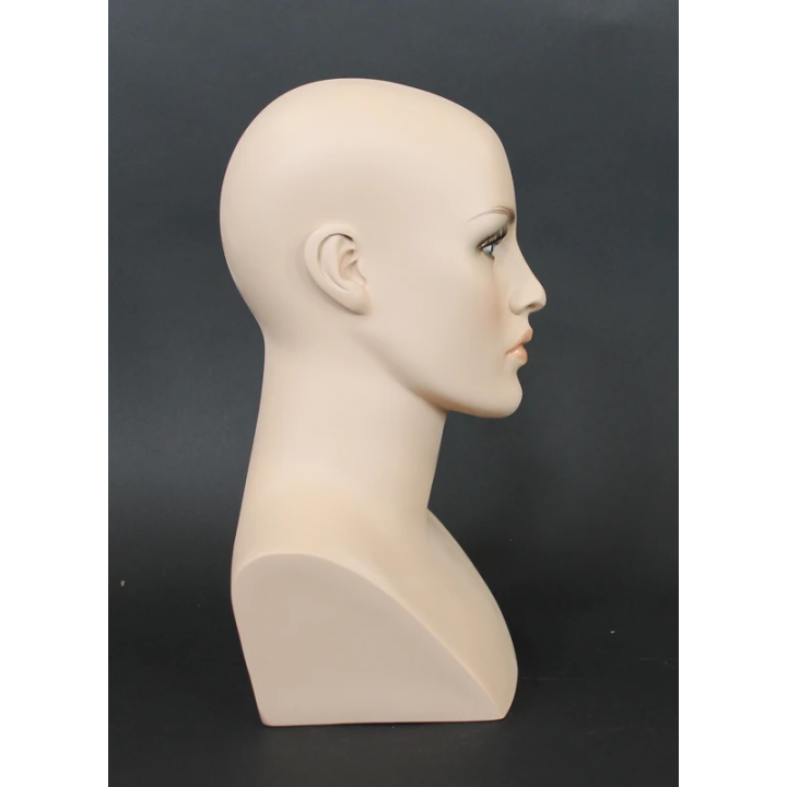 MH27-FT - 15 in Realistic  Face make up Female Head Mannequin