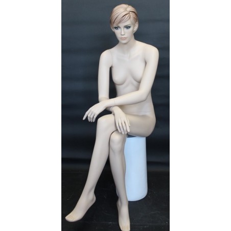 6 ft 1 in Male Mannequin Egg head Matte white -SFM29E-WT