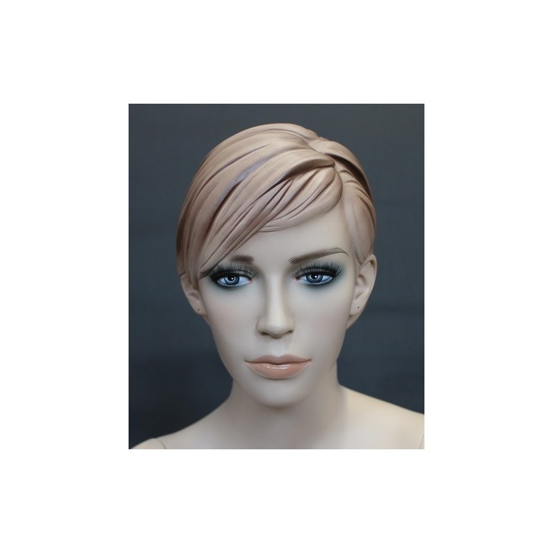 6 ft 1 in Matte Black Male Mannequin Egg head-SFM29E-WT