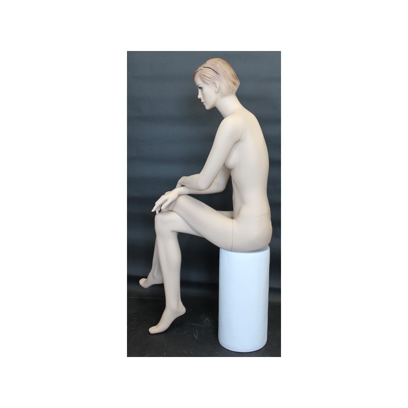 6 ft 1 in Matte Silver Male Mannequin Egg head -SFM29E-WT