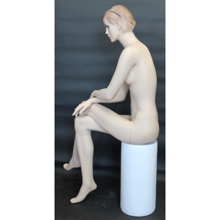 6 ft 1 in Matte Silver Male Mannequin Egg head -SFM29E-WT