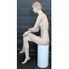 6 ft 1 in Matte Silver Male Mannequin Egg head -SFM29E-WT