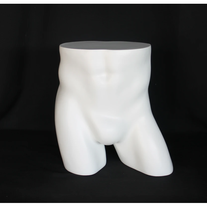 MT003-WT - 16 in Full Round Male Buttocks Mannequin Display Form