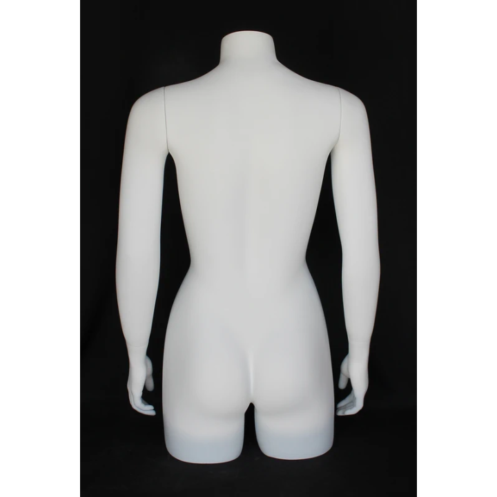 FT21-WT - 31 in White 3Q Body Female Torso With Arms Display Mannequin