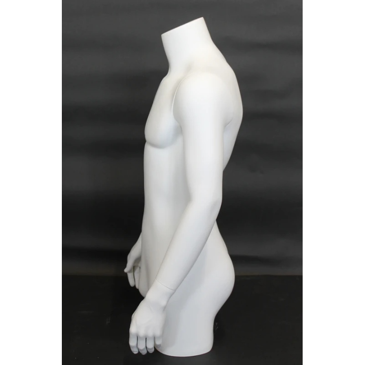 MT2-WT - 36 in 3Q Body Male Torso With Arms Display Form mannequin