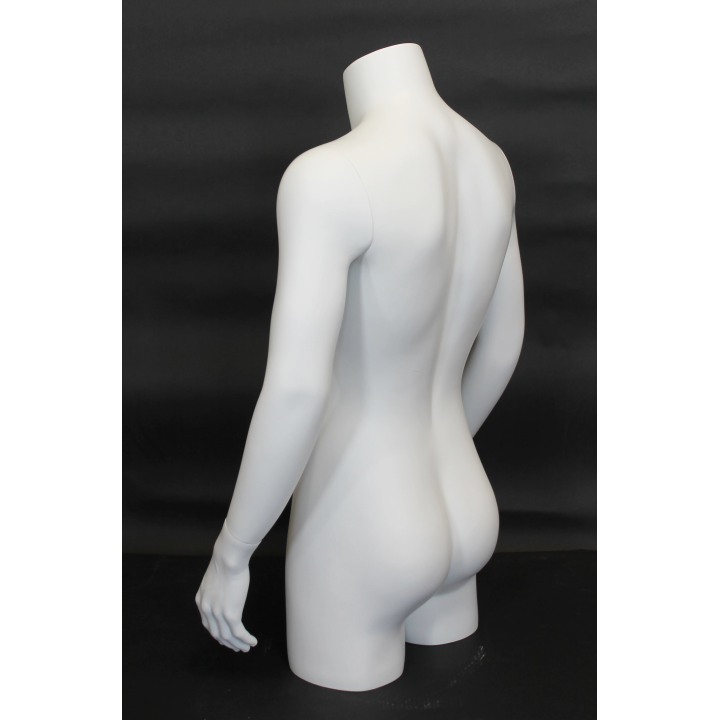 MT2-WT - 36 in 3Q Body Male Torso With Arms Display Form mannequin