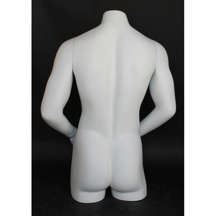 MT7-WT - 35 in White 3Q Body Male Torso With Arms Display Form mannequin