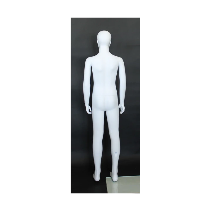 CM10-WT-Abstract Face White colored Unisex full body Child Mannequin 8-10 years