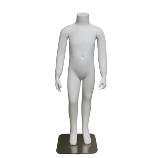 KEH06-WT - Matte White full 4-6 years body Headless Unisex Child Mannequin