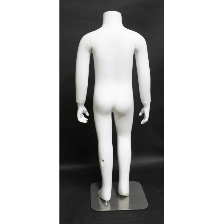 KEH06-WT - Matte White full 4-6 years body Headless Unisex Child Mannequin