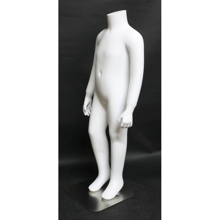 KEH06-WT - Matte White full 4-6 years body Headless Unisex Child Mannequin