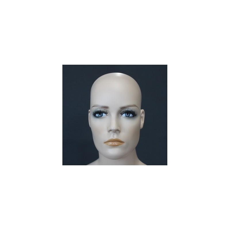 6 ft 2 in Male Mannequin Egg head Matte white -SFM65E-WT