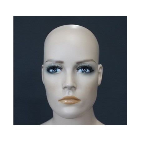 6 ft 2 in Male Mannequin Egg head Matte white -SFM65E-WT