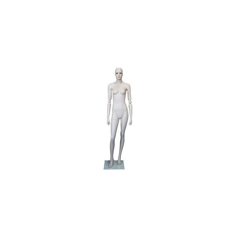 6 ft 2 in Casual Male Mannequin Egg head Matte white -SFM67E-WT