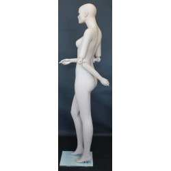 6 ft 3 in Male Mannequin Large size Egg head Matte white -SFM69E-WT