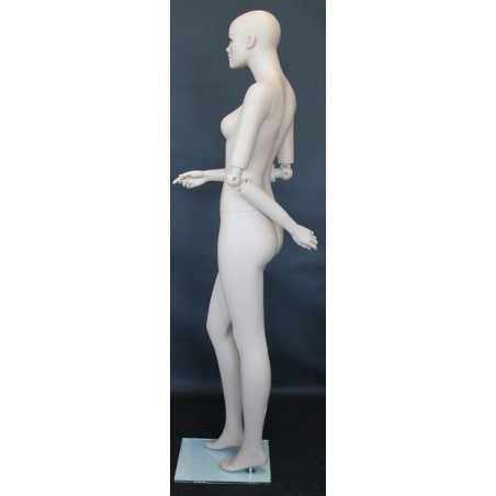 6 ft 3 in Male Mannequin Large size Egg head Matte white -SFM69E-WT