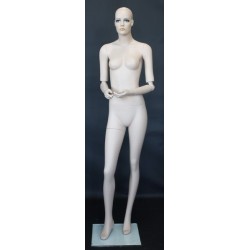 5 ft 10 in Male Mannequin Small Size Egg head Matte white -SFM72E-WT