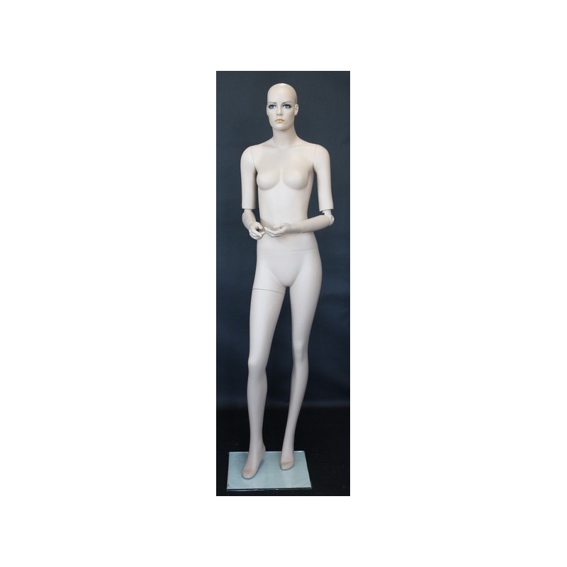 5 ft 10 in Male Mannequin Small Size Egg head Matte white -SFM72E-WT