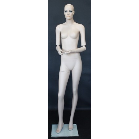 5 ft 10 in Male Mannequin Small Size Egg head Matte white -SFM72E-WT