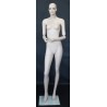 5 ft 10 in Male Mannequin Small Size Egg head Matte white -SFM72E-WT
