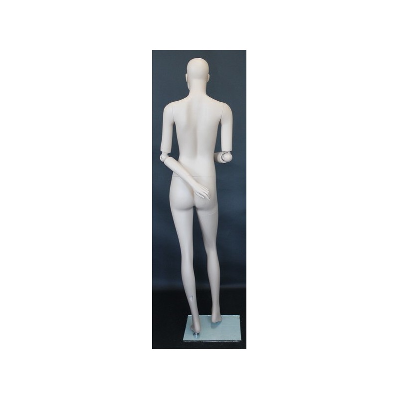 6 ft 1 in Glossy White Male Mannequin Egg head -SFM83E-GW
