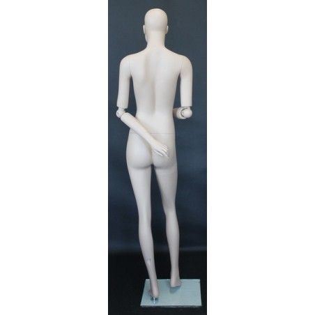 6 ft 1 in Glossy White Male Mannequin Egg head -SFM83E-GW