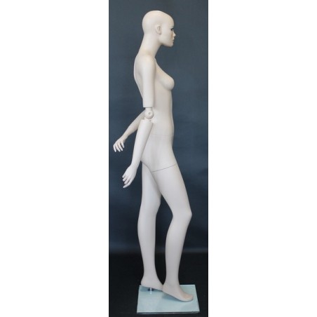 6 ft 1 in Glossy Black Male Mannequin Egg head -SFM85E-HB