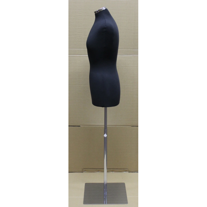 B68-BM-Size 8/10 Black Female Dress form mannequin Metal Base