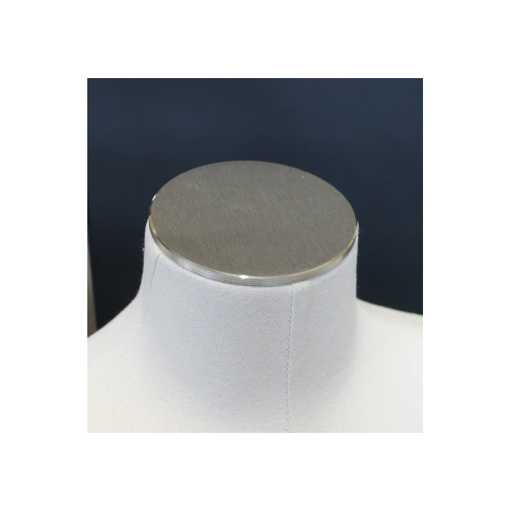 MDF4-WM - Size L White Linen 3Q Male Body form mannequin Metal Neck Base