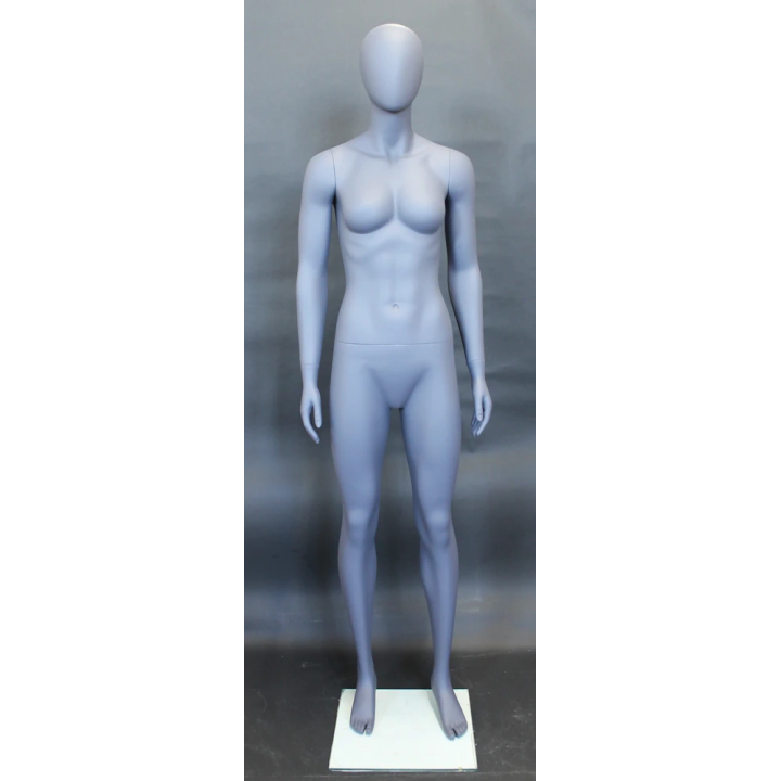 SFW51E-Grey - Matte Grey Athletic Body Egg Head Female Mannequin