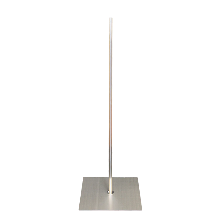 44 in Brush Metal Floor Base (14x14 in) for Mannequin Torso and Dress Form