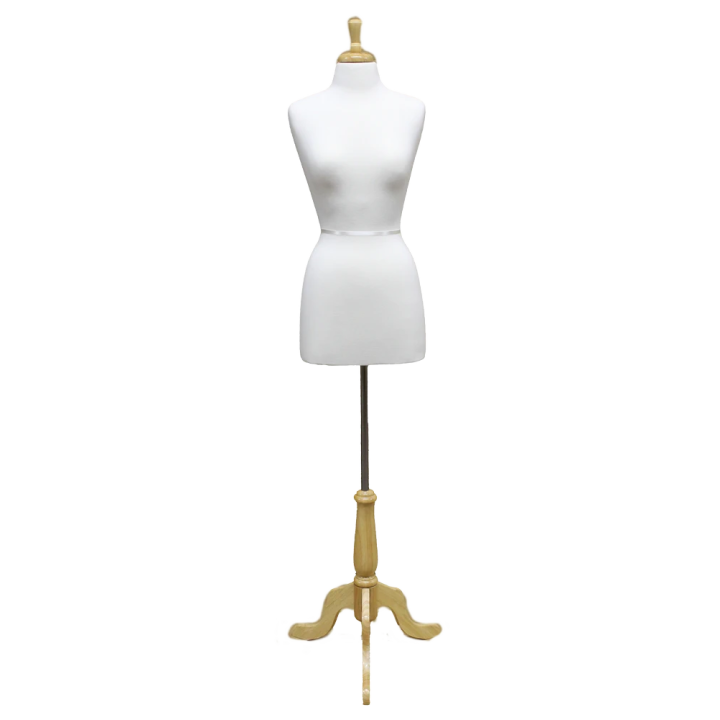 B4W-FR - Size 4/6 Quality Female Dress Form mannequin with wooden tripod base