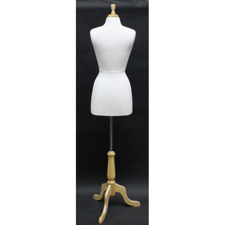 B4W-FR - Size 4/6 Quality Female Dress Form mannequin with wooden tripod base