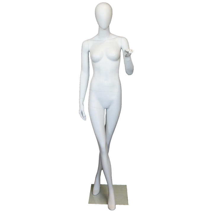 Contemporary Modern Style Female Mannequin cross leg -SFW25E-WT